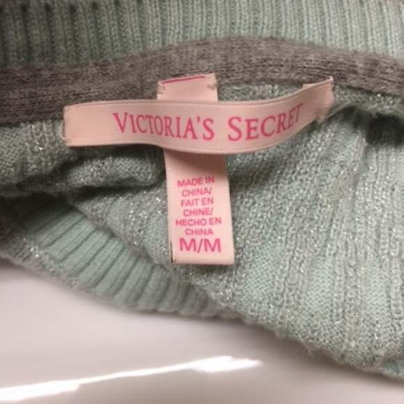 Victoria's Secret Green Metallic Knit Sweater Dress Sz Medium EUC - Picture 4 of 9